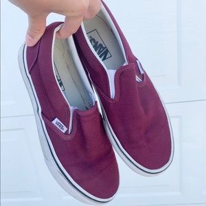 Vans Maroon Slip-Ons